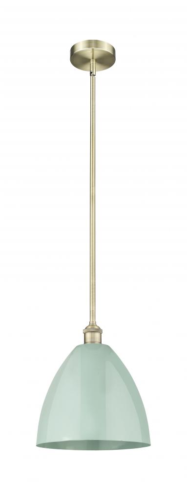 Plymouth - 1 Light - 12 inch - Antique Brass - Stem hung - Mini Pendant