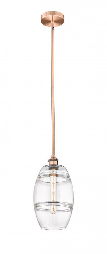 Vaz - 1 Light - 8 inch - Antique Copper - Stem hung - Mini Pendant