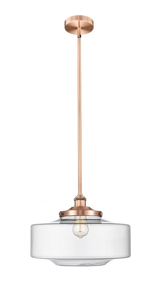 Bridgeton - 1 Light - 16 inch - Antique Copper - Stem Hung - Mini Pendant