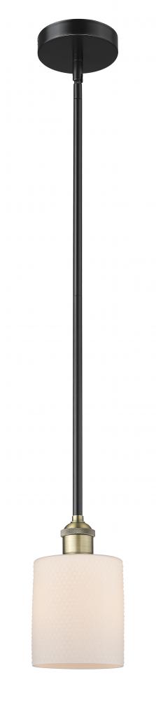 Cobbleskill - 1 Light - 5 inch - Black Antique Brass - Stem hung - Mini Pendant