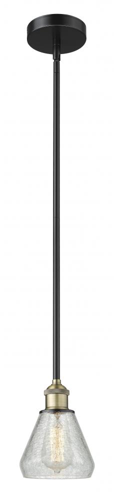 Conesus - 1 Light - 6 inch - Black Antique Brass - Stem hung - Mini Pendant