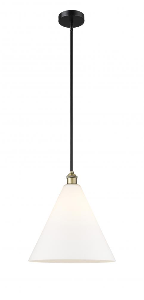 Berkshire - 1 Light - 16 inch - Black Antique Brass - Stem hung - Pendant