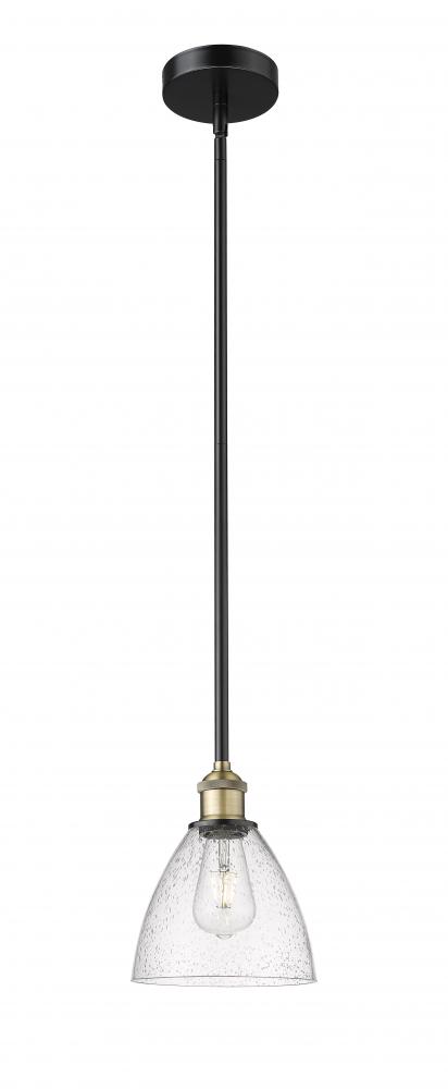 Bristol - 1 Light - 8 inch - Black Antique Brass - Stem hung - Mini Pendant