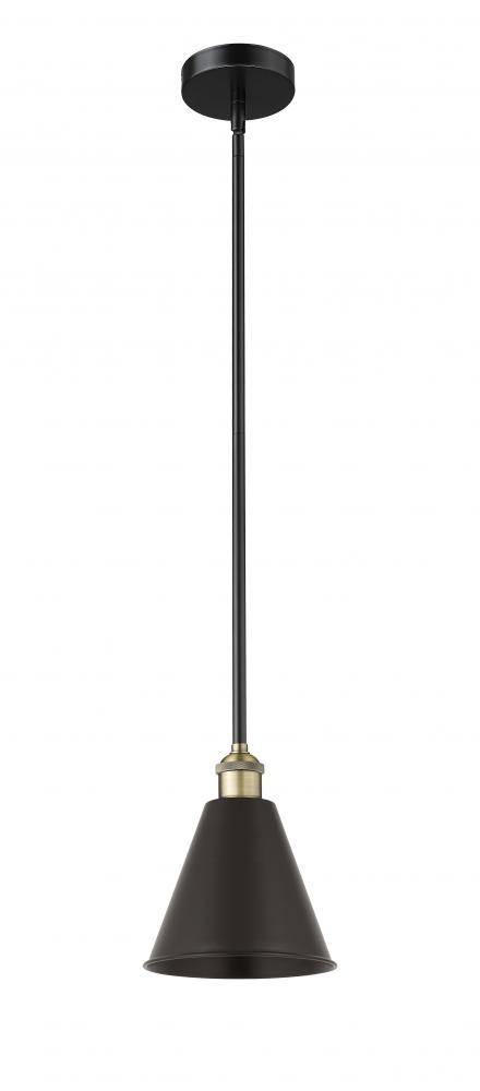 Berkshire - 1 Light - 8 inch - Black Antique Brass - Stem hung - Mini Pendant