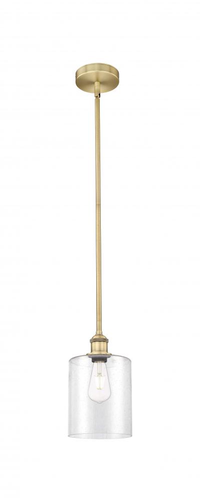 Paladin - 1 Light - 7 inch - Brushed Brass - Stem hung - Mini Pendant