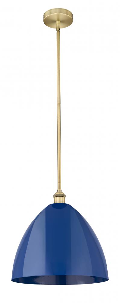 Plymouth - 1 Light - 16 inch - Brushed Brass - Stem hung - Mini Pendant