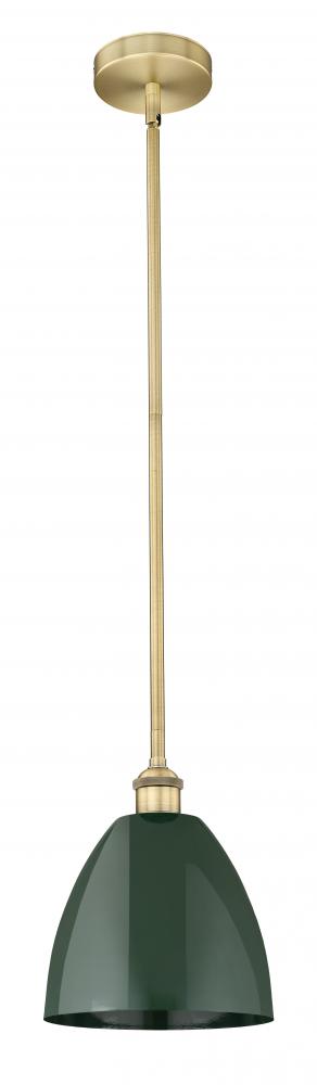 Plymouth - 1 Light - 9 inch - Brushed Brass - Stem hung - Mini Pendant