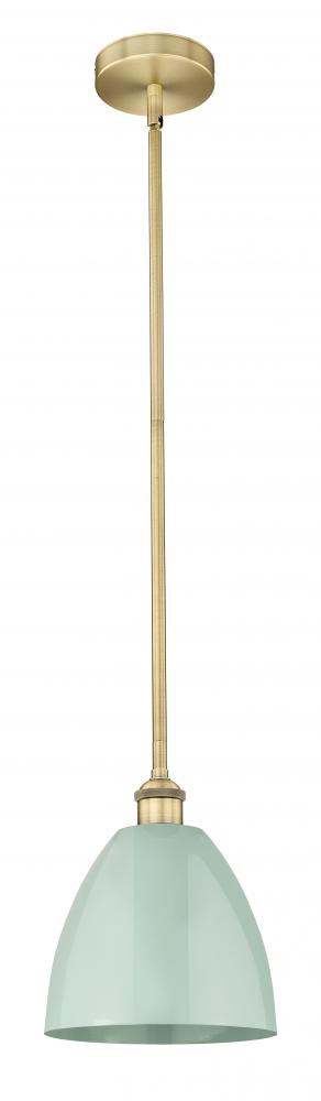 Plymouth - 1 Light - 9 inch - Brushed Brass - Stem hung - Mini Pendant