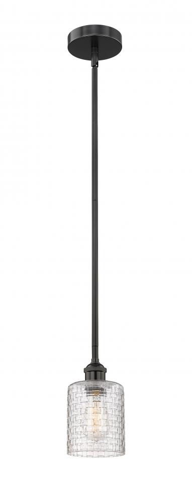 Cobbleskill - 1 Light - 5 inch - Matte Black - Stem hung - Mini Pendant