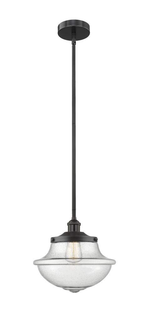 Oxford - 1 Light - 12 inch - Matte Black - Stem hung - Mini Pendant