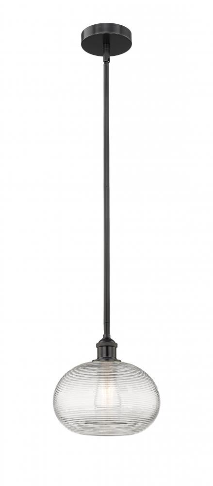 Ithaca - 1 Light - 10 inch - Matte Black - Stem hung - Mini Pendant