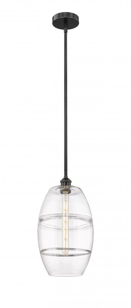 Vaz - 1 Light - 10 inch - Matte Black - Stem hung - Mini Pendant