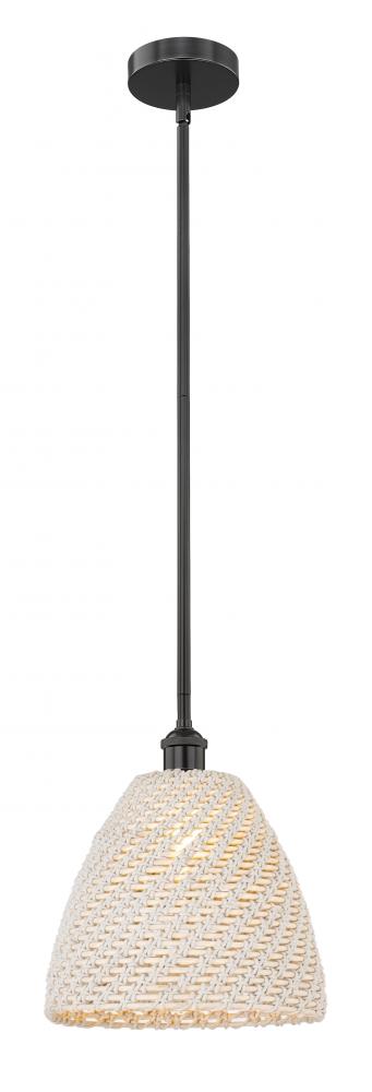 Bristol Natural - 1 Light - 6 inch - Matte Black - Mini Pendant