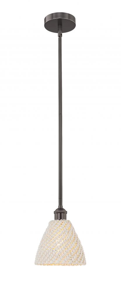 Bristol Natural - 1 Light - 6 inch - Oil Rubbed Bronze - Mini Pendant