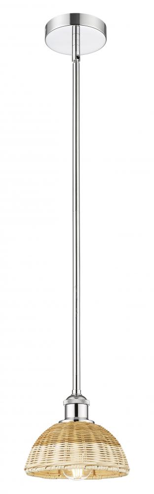 Bristol Natural II - 1 Light - 8 inch - Polished Chrome - Stem hung - Mini Pendant