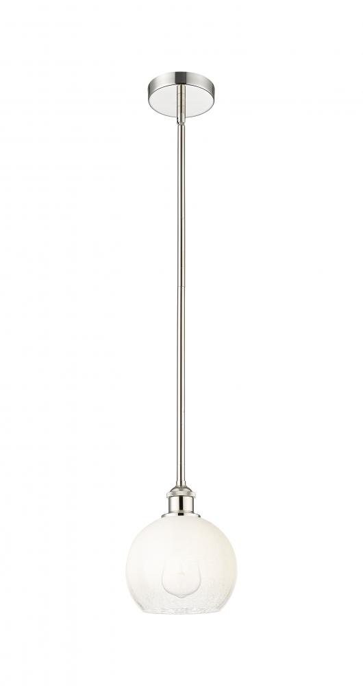 Brookhaven Globe - 1 Light - 8 inch - Polished Nickel - Stem hung - Mini Pendant