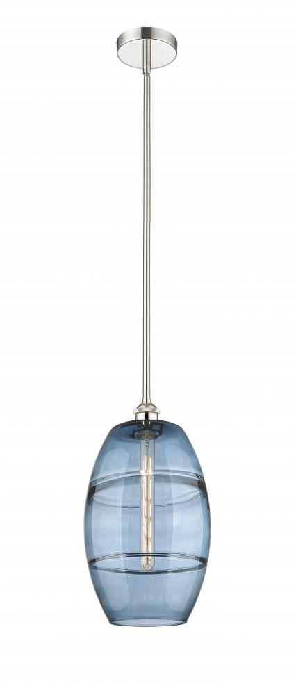 Vaz - 1 Light - 10 inch - Polished Nickel - Stem hung - Mini Pendant