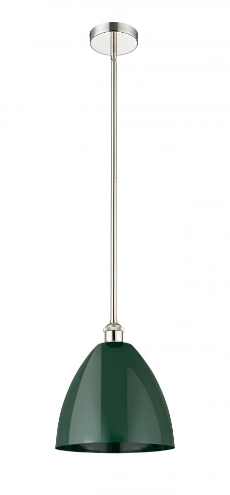 Plymouth - 1 Light - 12 inch - Polished Nickel - Stem hung - Mini Pendant