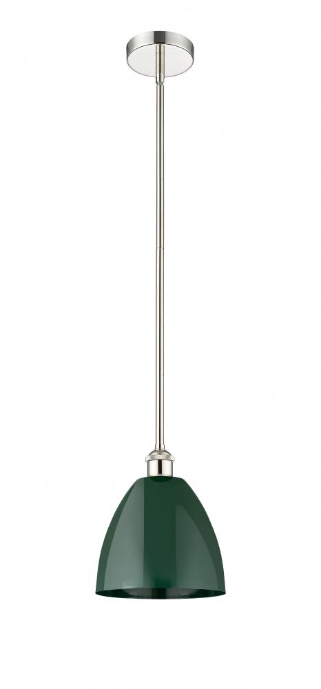 Plymouth - 1 Light - 9 inch - Polished Nickel - Stem hung - Mini Pendant
