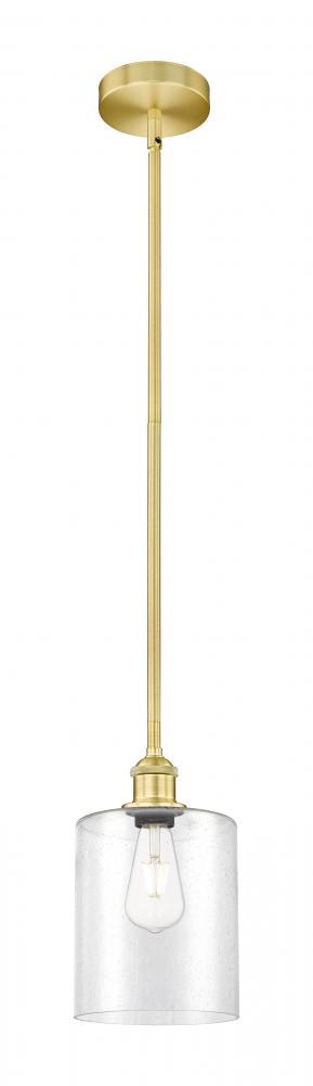 Paladin - 1 Light - 7 inch - Satin Gold - Stem hung - Mini Pendant