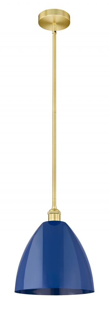 Plymouth - 1 Light - 12 inch - Satin Gold - Stem hung - Mini Pendant