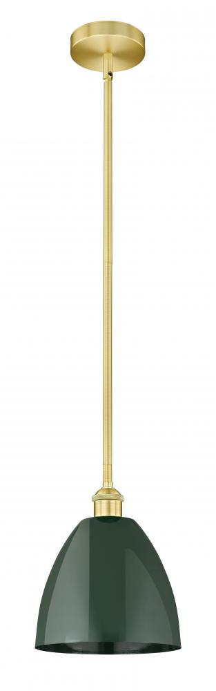 Plymouth - 1 Light - 9 inch - Satin Gold - Stem hung - Mini Pendant