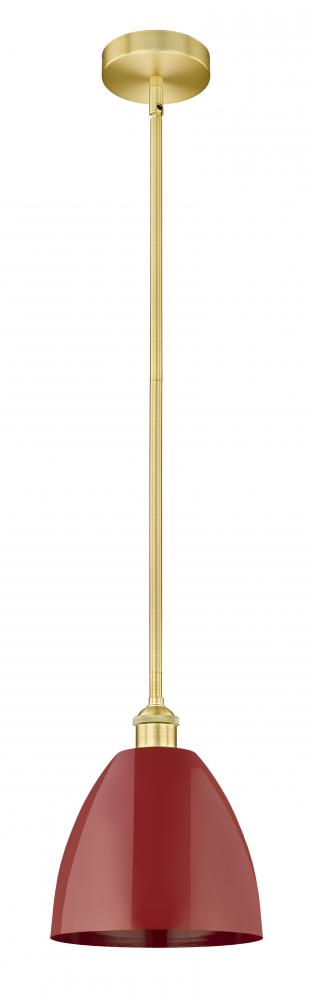 Plymouth - 1 Light - 9 inch - Satin Gold - Stem hung - Mini Pendant