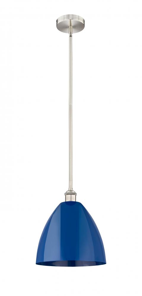 Plymouth - 1 Light - 12 inch - Brushed Satin Nickel - Stem hung - Mini Pendant