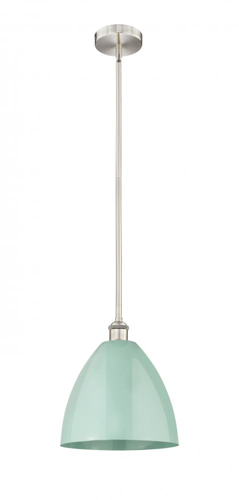 Plymouth - 1 Light - 12 inch - Brushed Satin Nickel - Stem hung - Mini Pendant