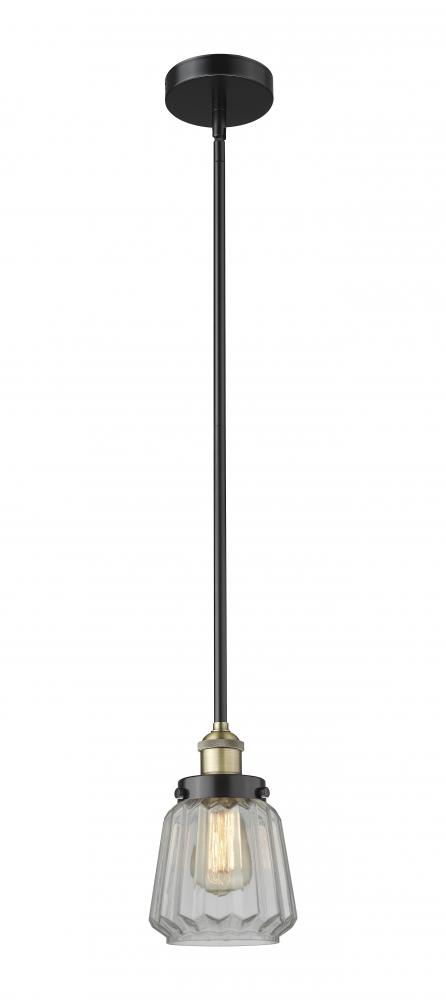 Chatham - 1 Light - 7 inch - Black Antique Brass - Stem hung - Mini Pendant