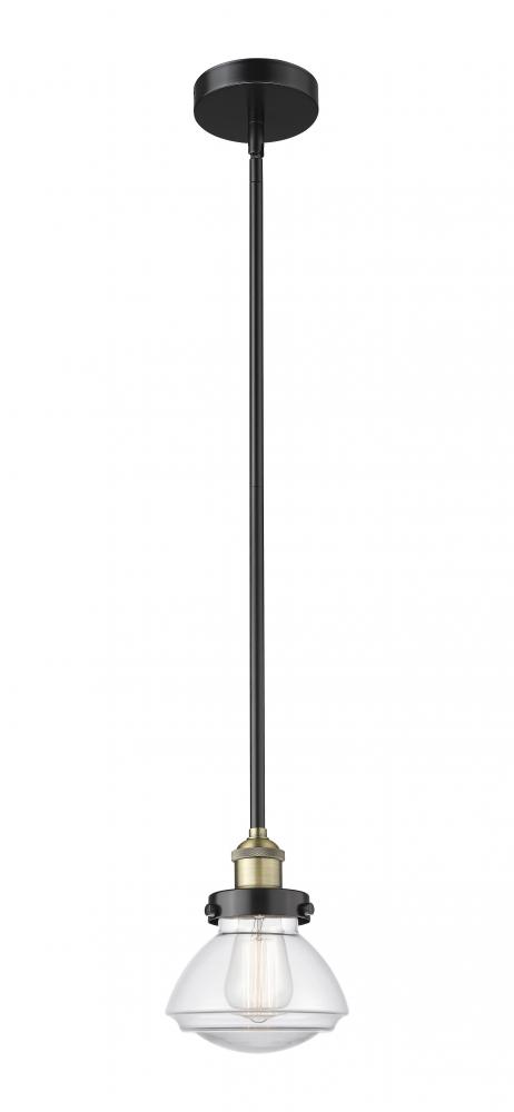 Olean - 1 Light - 7 inch - Black Antique Brass - Stem hung - Mini Pendant