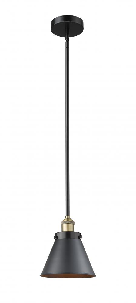 Appalachian - 1 Light - 8 inch - Black Antique Brass - Stem hung - Mini Pendant