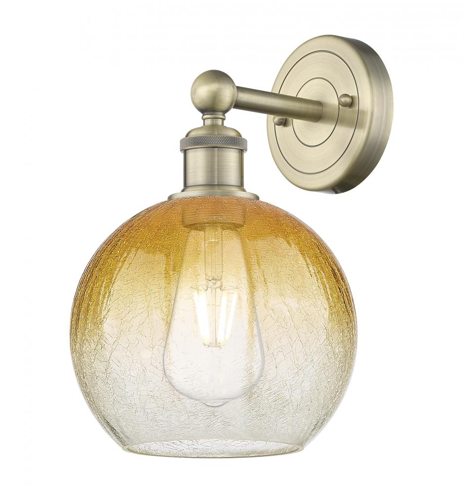 Brookhaven Globe - 1 Light - 8 inch - Antique Brass - Sconce