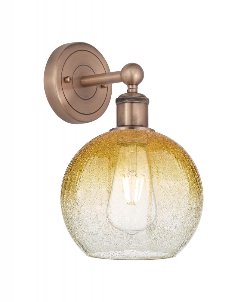 Brookhaven Globe - 1 Light - 8 inch - Antique Copper - Sconce