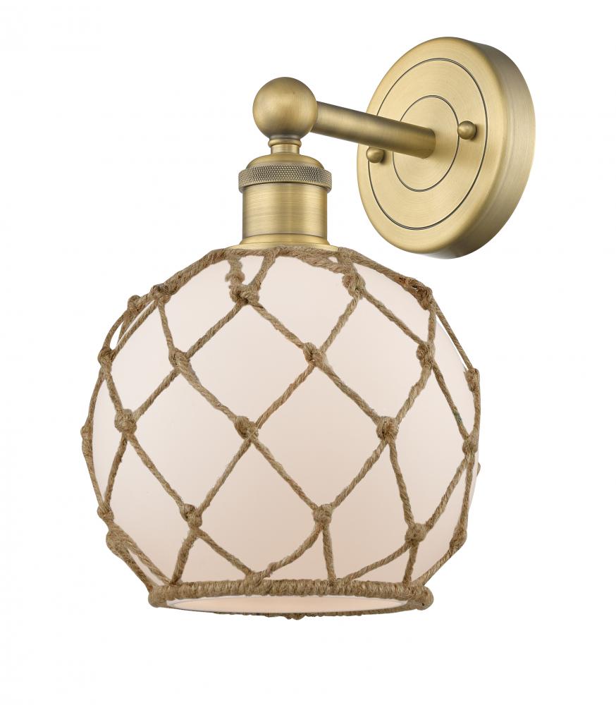 Farmhouse Rope - 1 Light - 8 inch - Brushed Brass - Sconce