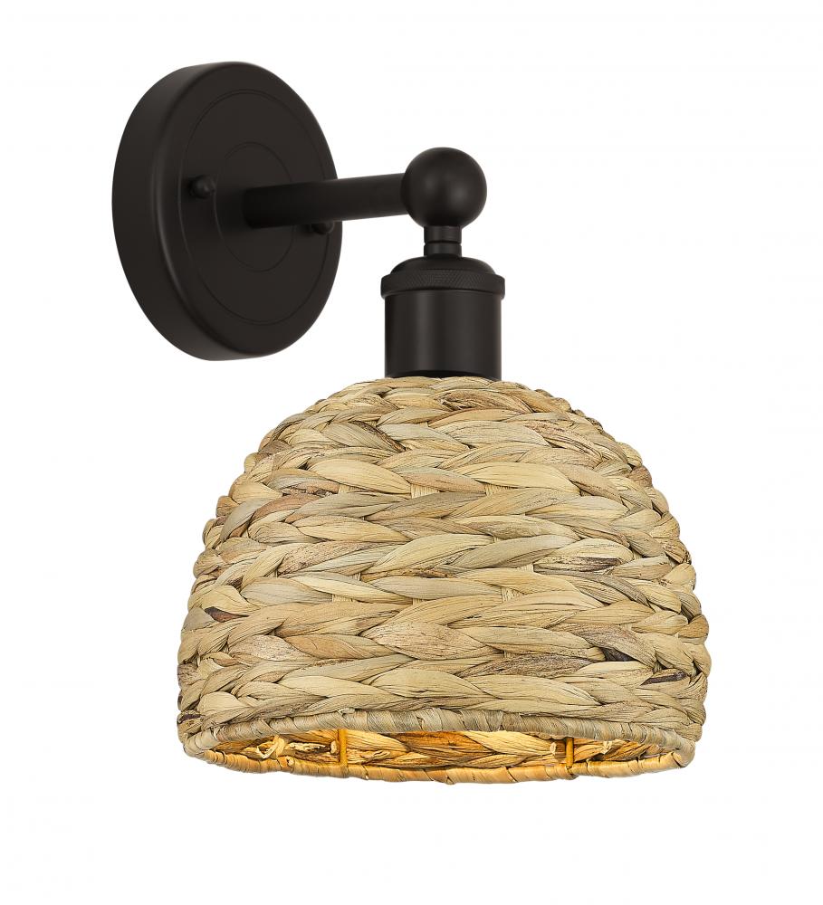 Woven Rattan - 1 Light - 8 inch - Oil Rubbed Bronze - Sconce