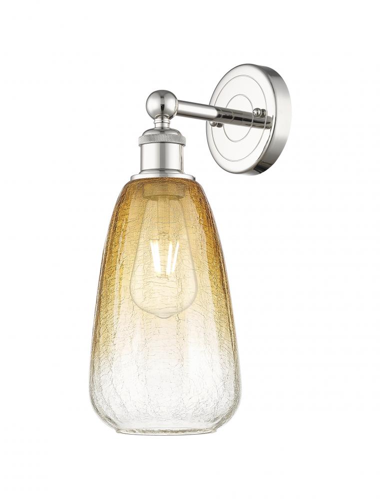 Brookhaven Almond - 1 Light - 6 inch - Polished Nickel - Sconce