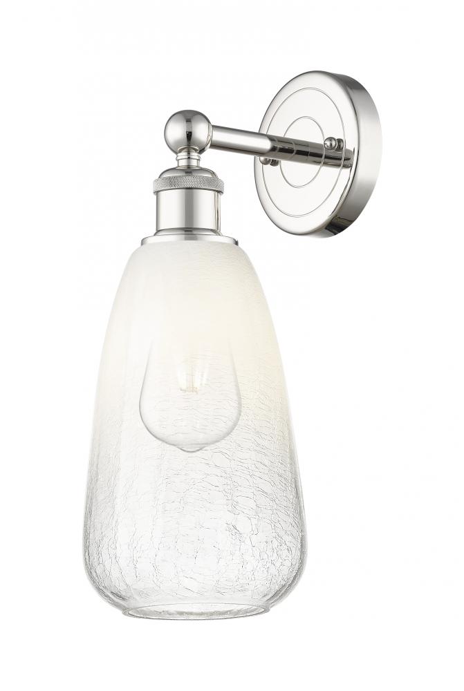 Brookhaven Almond - 1 Light - 6 inch - Polished Nickel - Sconce