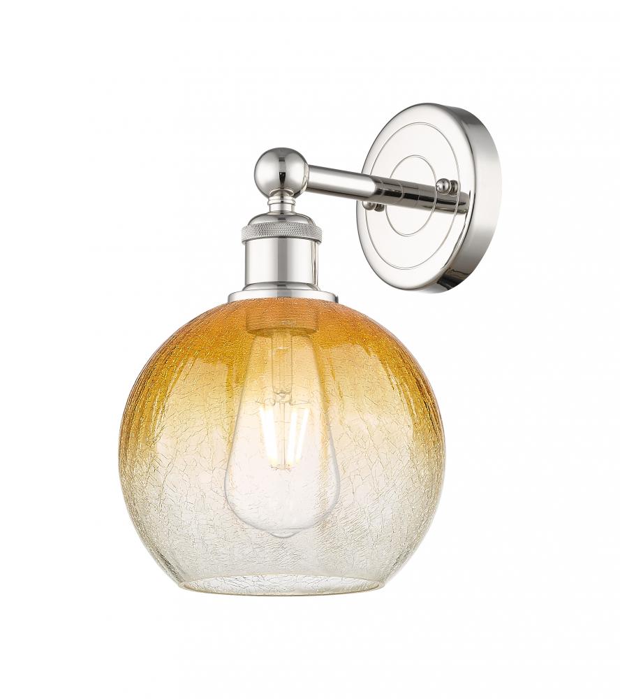 Brookhaven Globe - 1 Light - 8 inch - Polished Nickel - Sconce