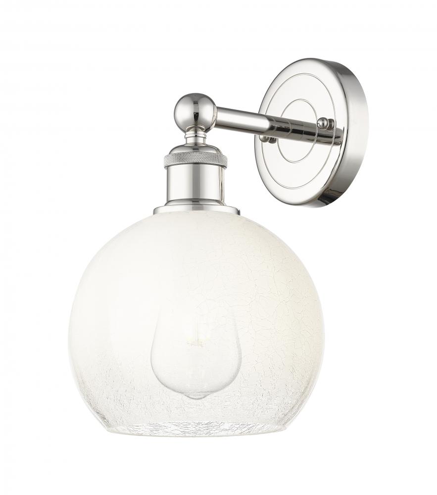 Brookhaven Globe - 1 Light - 8 inch - Polished Nickel - Sconce