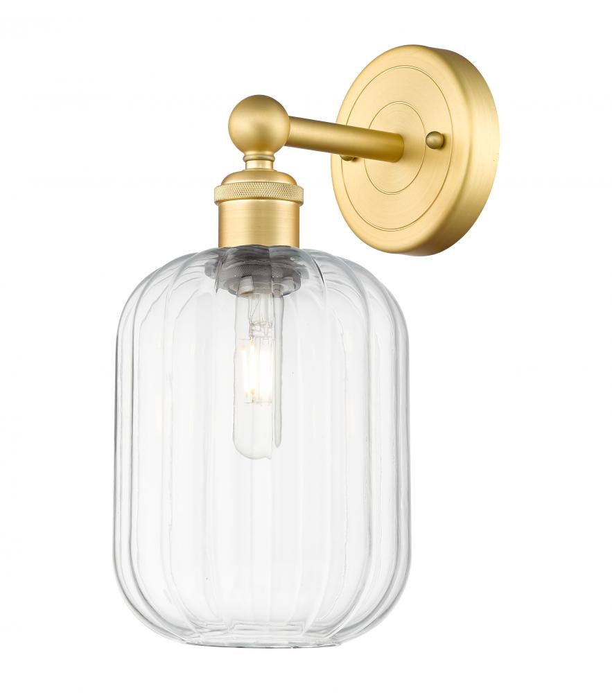 Preston Cylinder - 1 Light - 7 inch - Satin Gold - Sconce