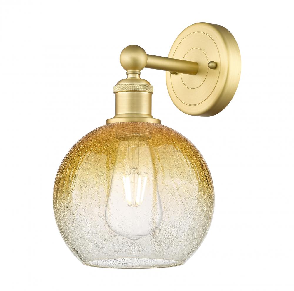 Brookhaven Globe - 1 Light - 8 inch - Satin Gold - Sconce