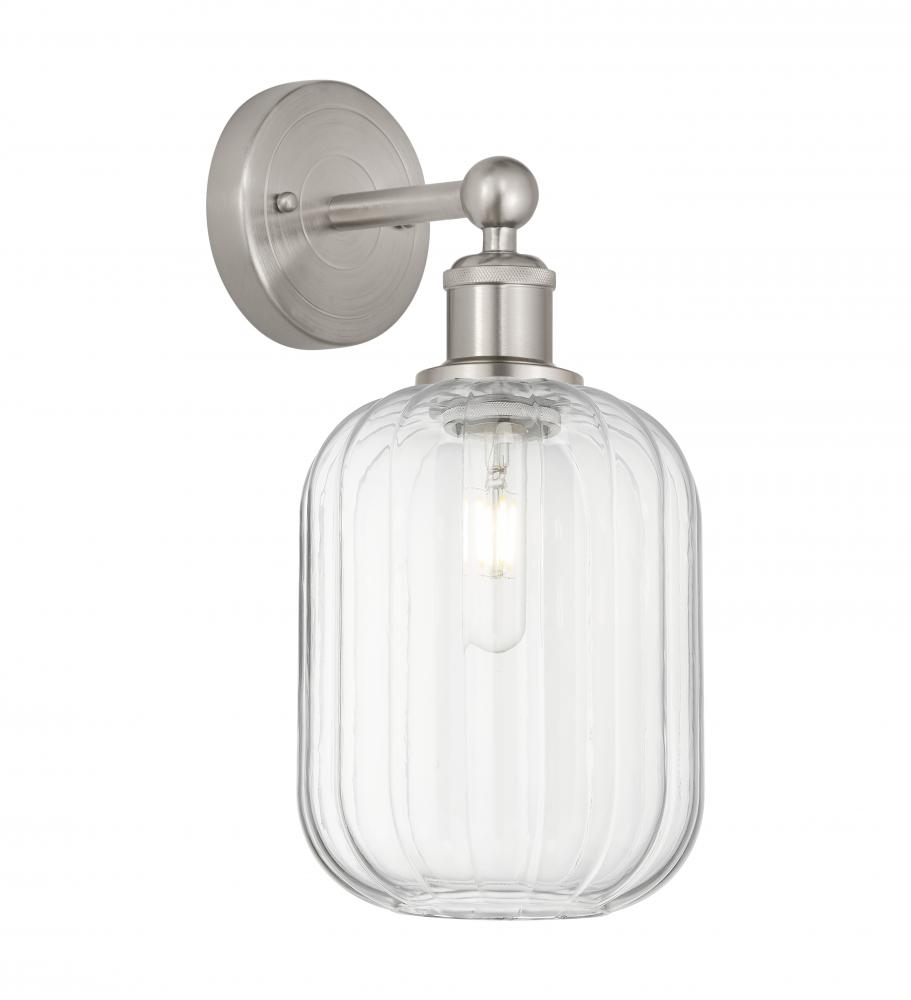 Preston Cylinder - 1 Light - 7 inch - Brushed Satin Nickel - Sconce