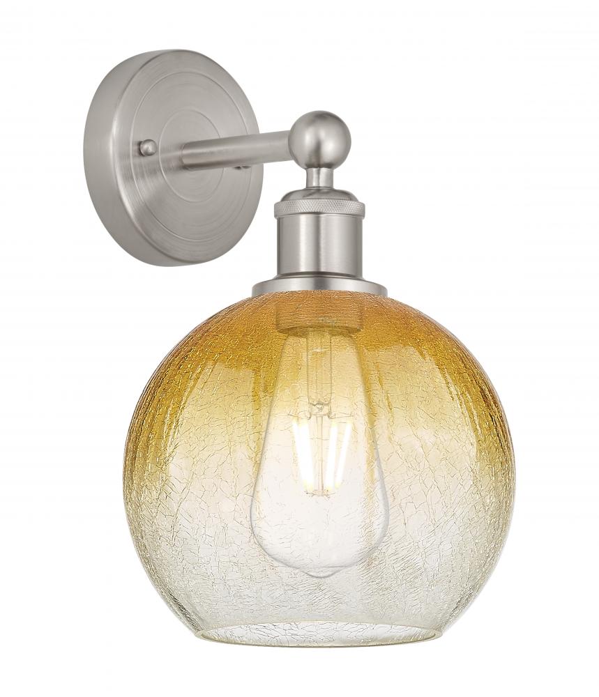 Brookhaven Globe - 1 Light - 8 inch - Brushed Satin Nickel - Sconce