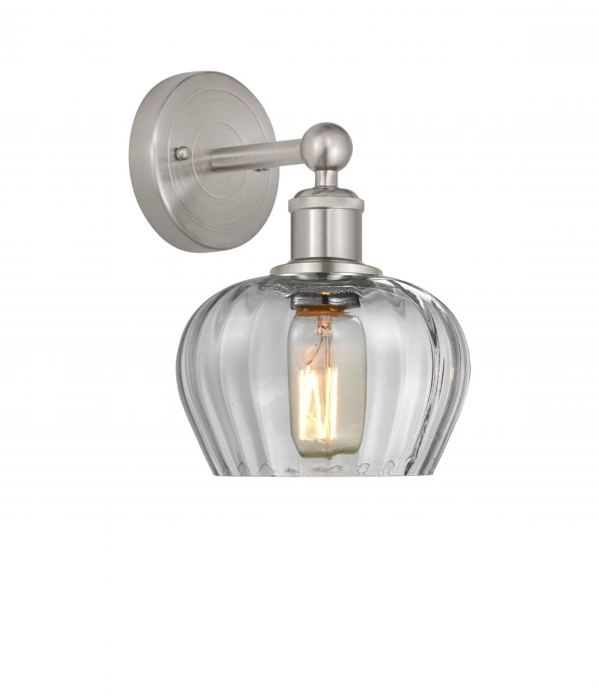 Fenton - 1 Light - 7 inch - Brushed Satin Nickel - Sconce