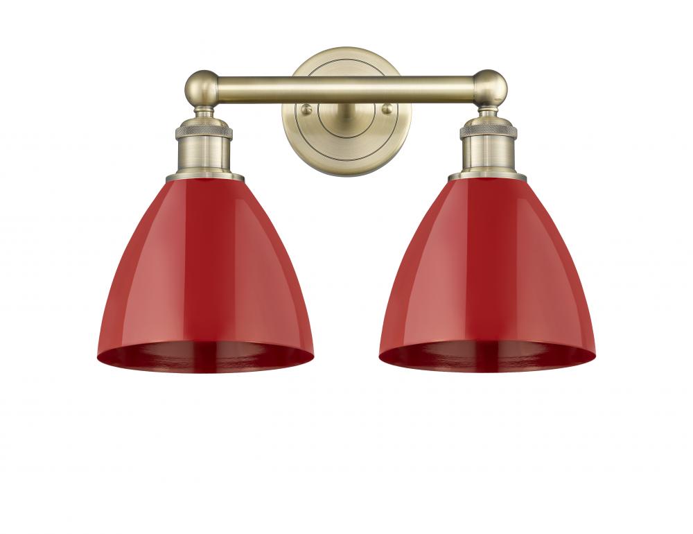 Plymouth - 2 Light - 17 inch - Antique Brass - Bath Vanity Light