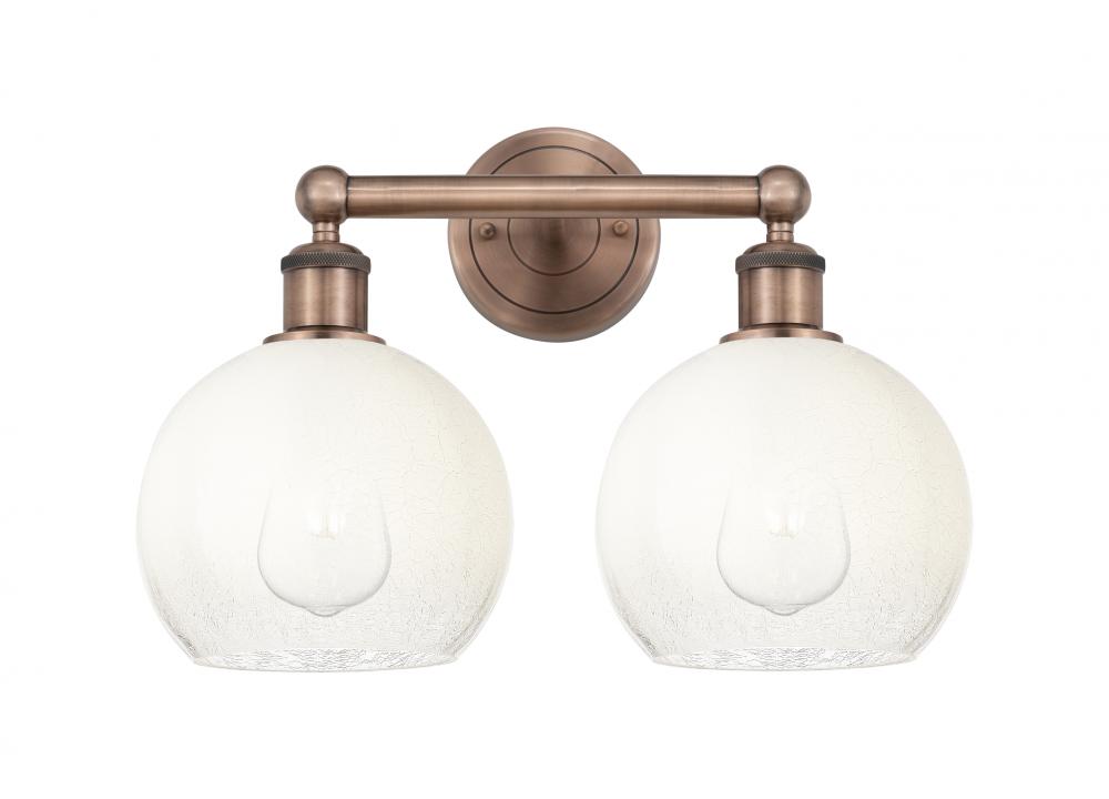 Brookhaven Globe - 2 Light - 17 inch - Antique Copper - Bath Vanity Light