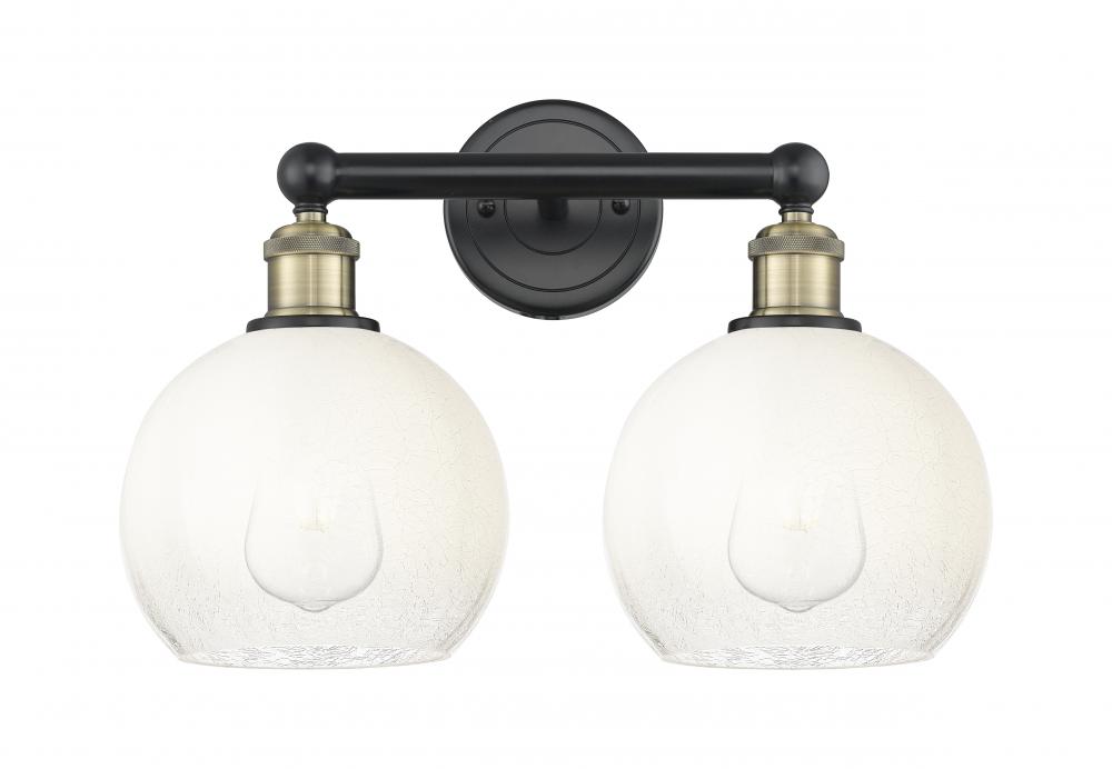 Brookhaven Globe - 2 Light - 17 inch - Black Antique Brass - Bath Vanity Light