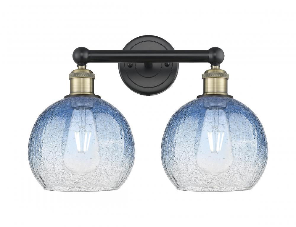 Brookhaven Globe - 2 Light - 17 inch - Black Antique Brass - Bath Vanity Light