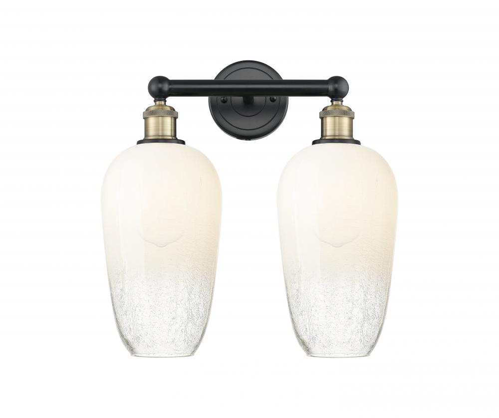 Brookhaven Flute - 2 Light - 16 inch - Black Antique Brass - Bath Vanity Light